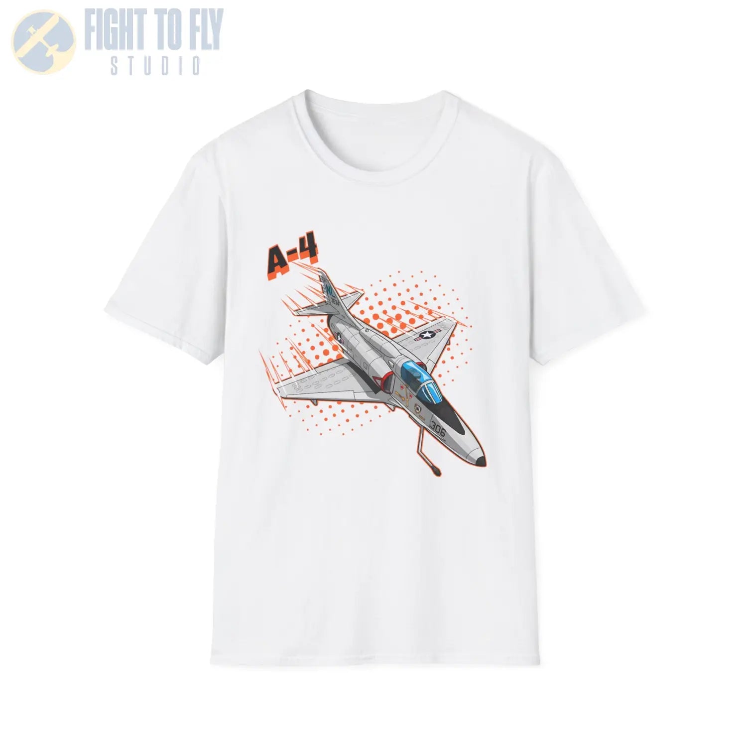 A-4 Skyhawk Comic Style T-Shirt - Pilot gifts - WWII warbird t-shirt