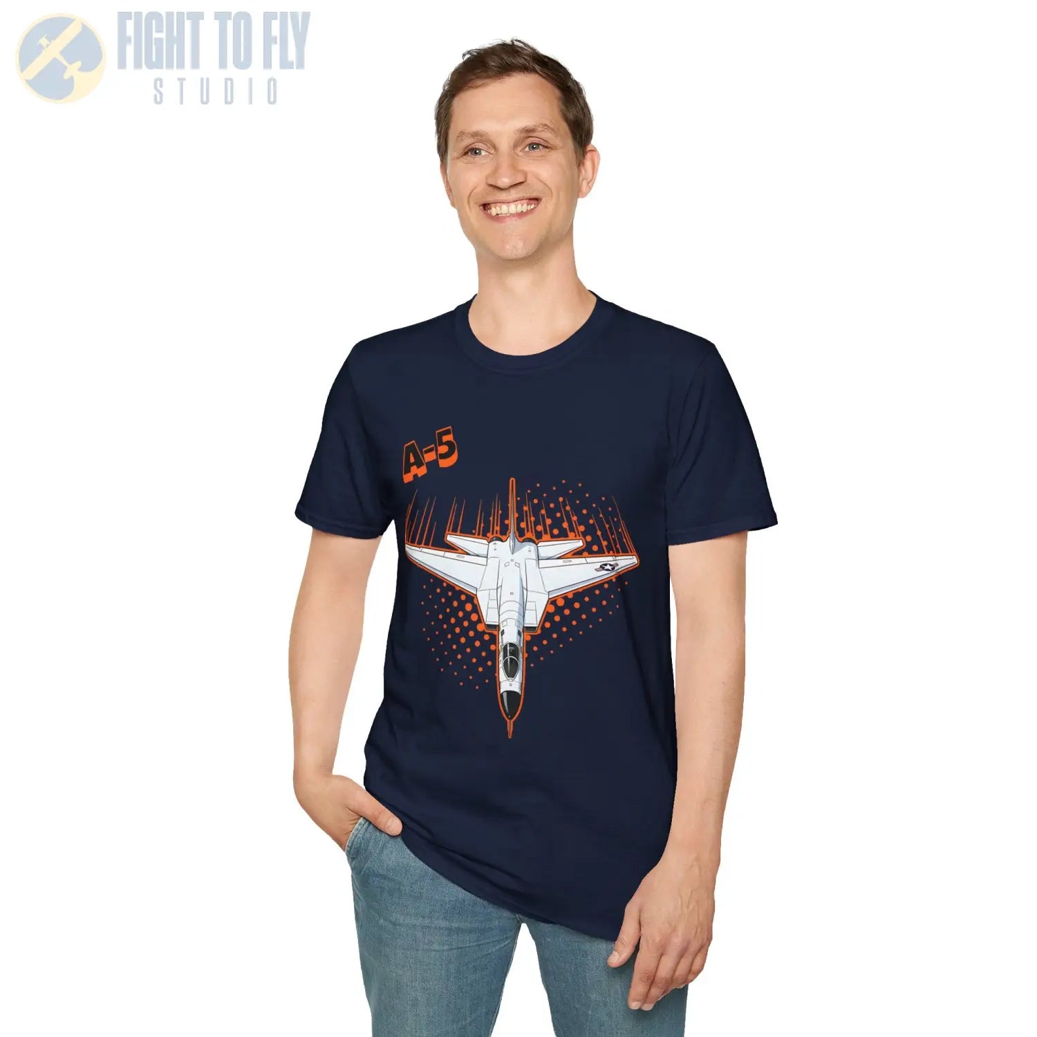 A-5 Vigilante Comic Style T-Shirt - Pilot gifts - WWII warbird t-shirt