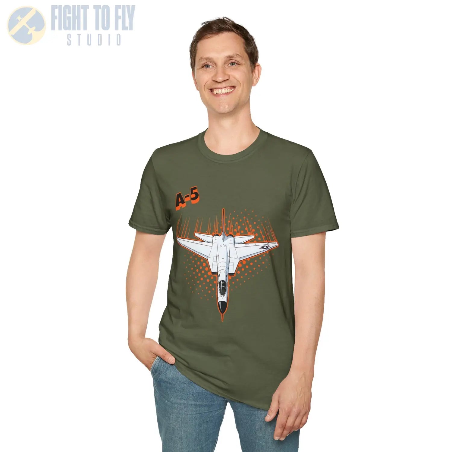 A-5 Vigilante Comic Style T-Shirt - Pilot gifts - WWII warbird t-shirt