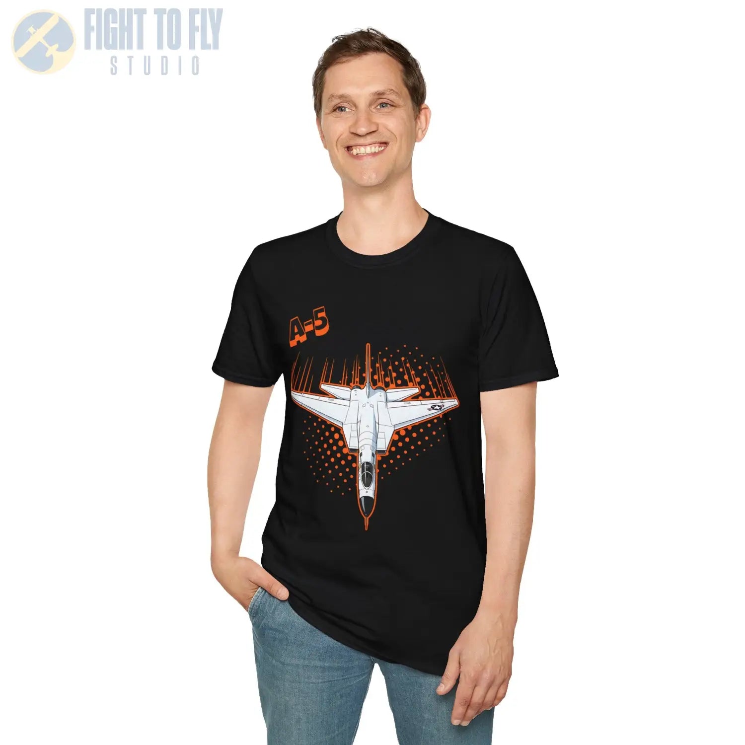 A-5 Vigilante Comic Style T-Shirt - Pilot gifts - WWII warbird t-shirt