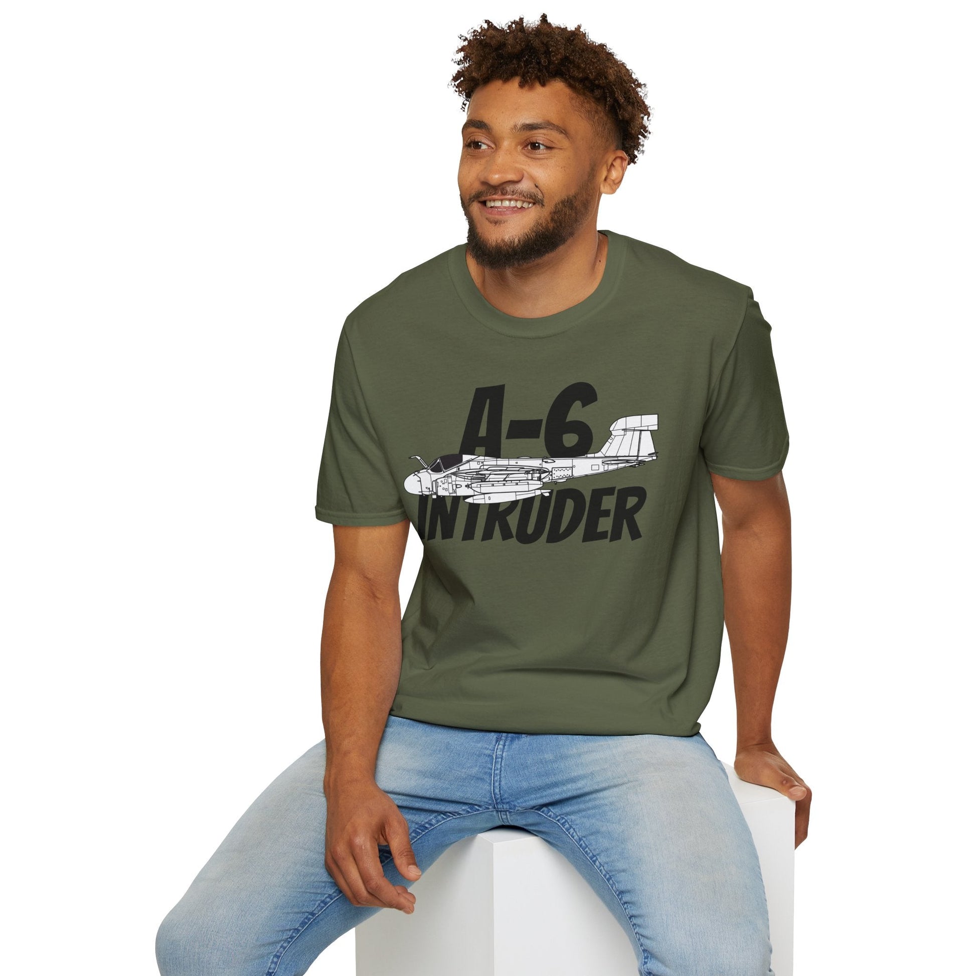 A-6 Intruder Side Profile T-Shirt – All-Weather Navy Attack Jet Tee - Gifts for pilots - Aviation apparel