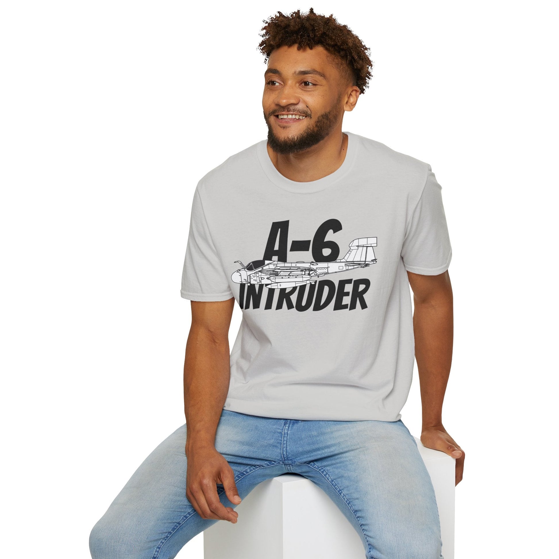 A-6 Intruder Side Profile T-Shirt – All-Weather Navy Attack Jet Tee - Gifts for pilots - Aviation apparel
