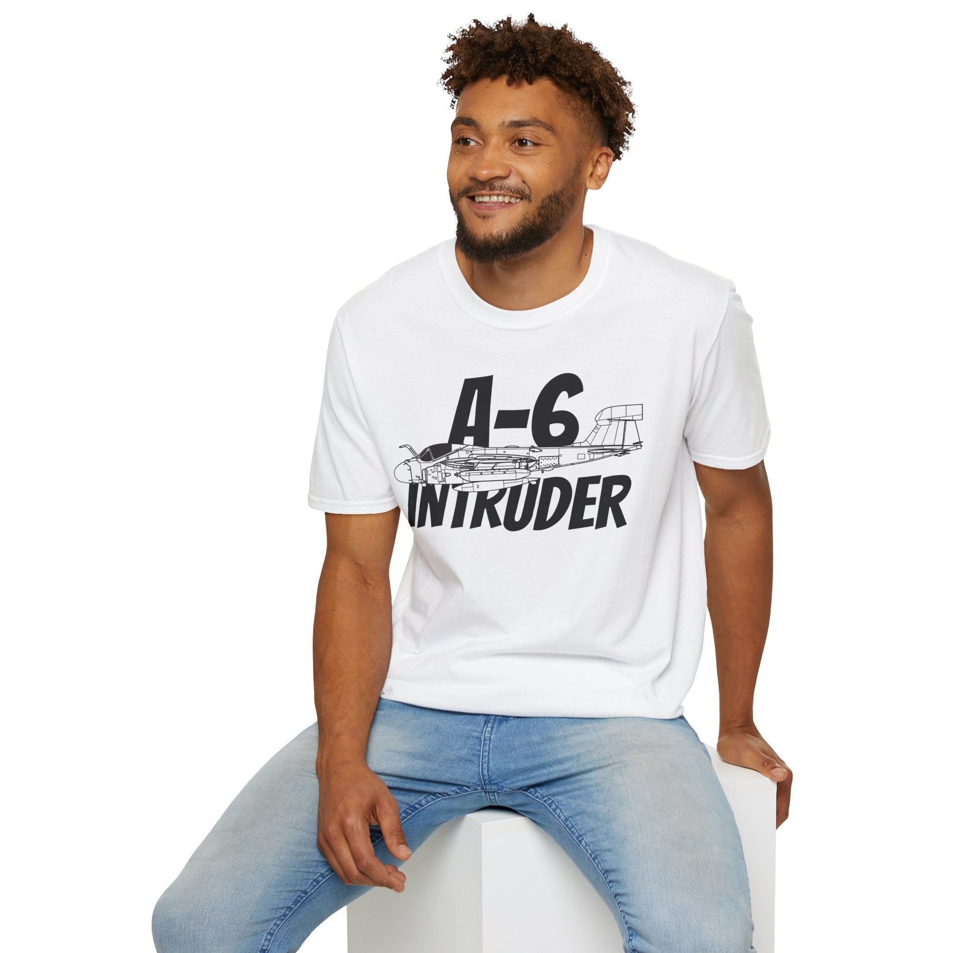 A-6 Intruder Side Profile T-Shirt – All-Weather Navy Attack Jet Tee - Gifts for pilots - Aviation apparel