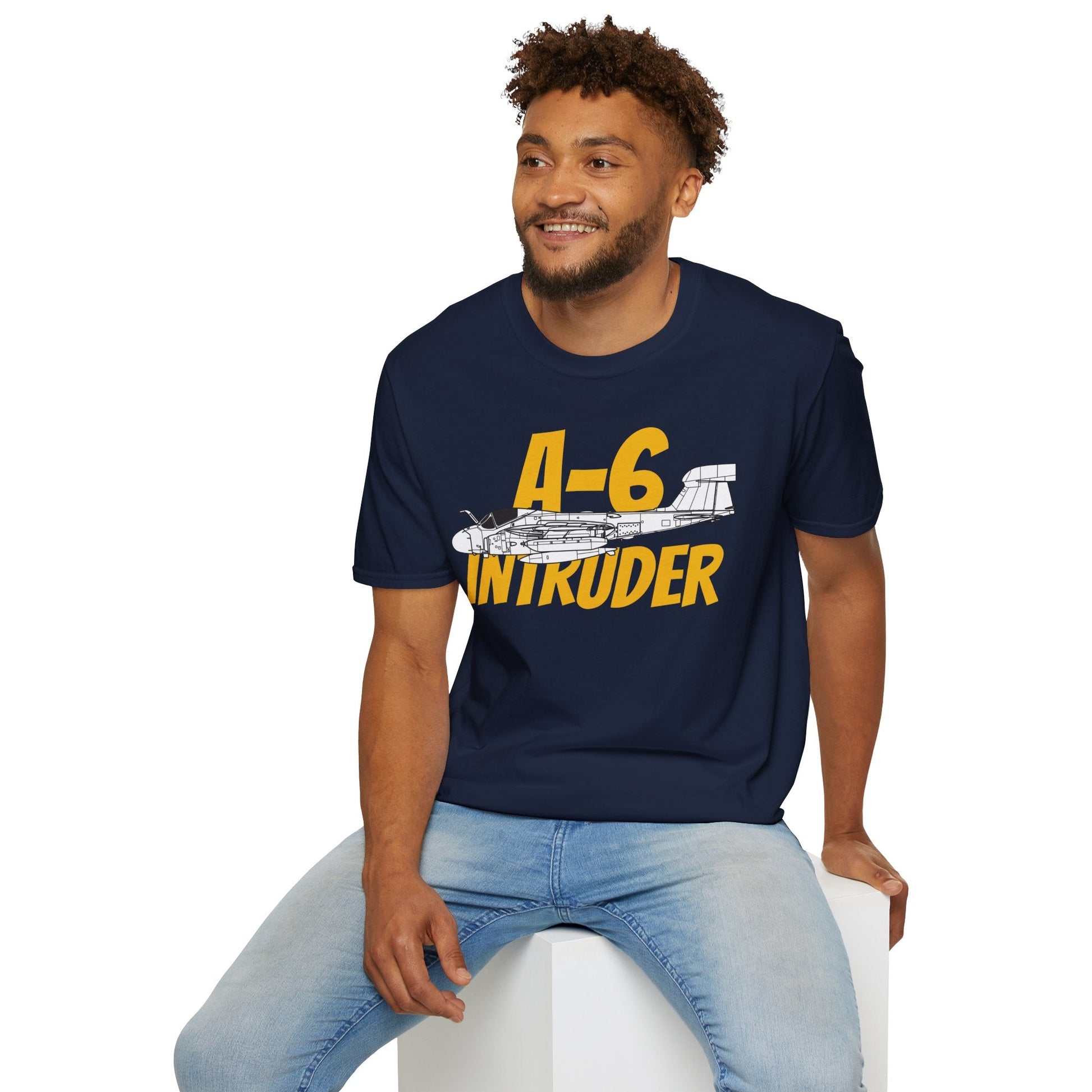 A-6 Intruder Side Profile T-Shirt – All-Weather Navy Attack Jet Tee - Gifts for pilots - Aviation apparel