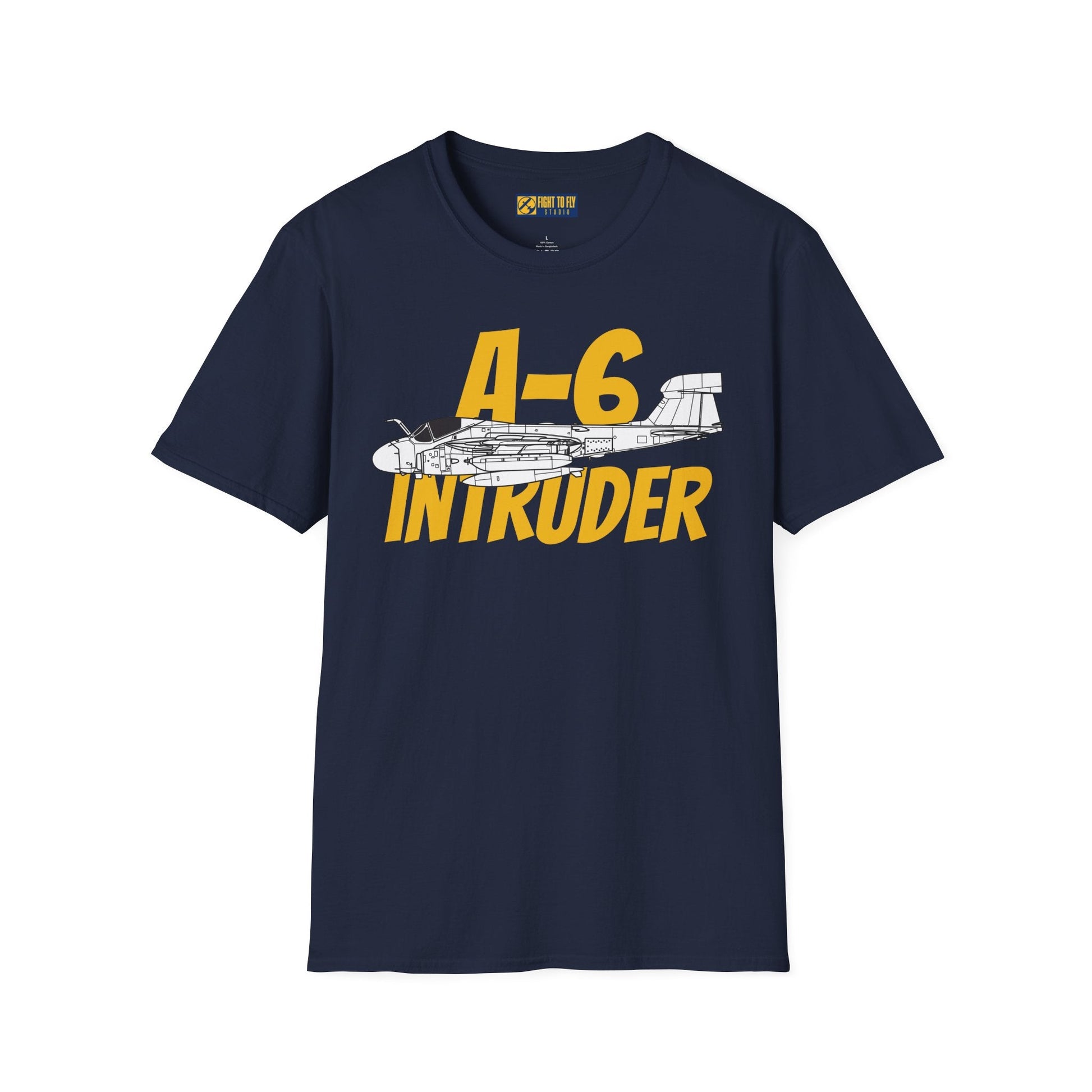 A-6 Intruder Side Profile T-Shirt – All-Weather Navy Attack Jet Tee - Gifts for pilots - Aviation apparel