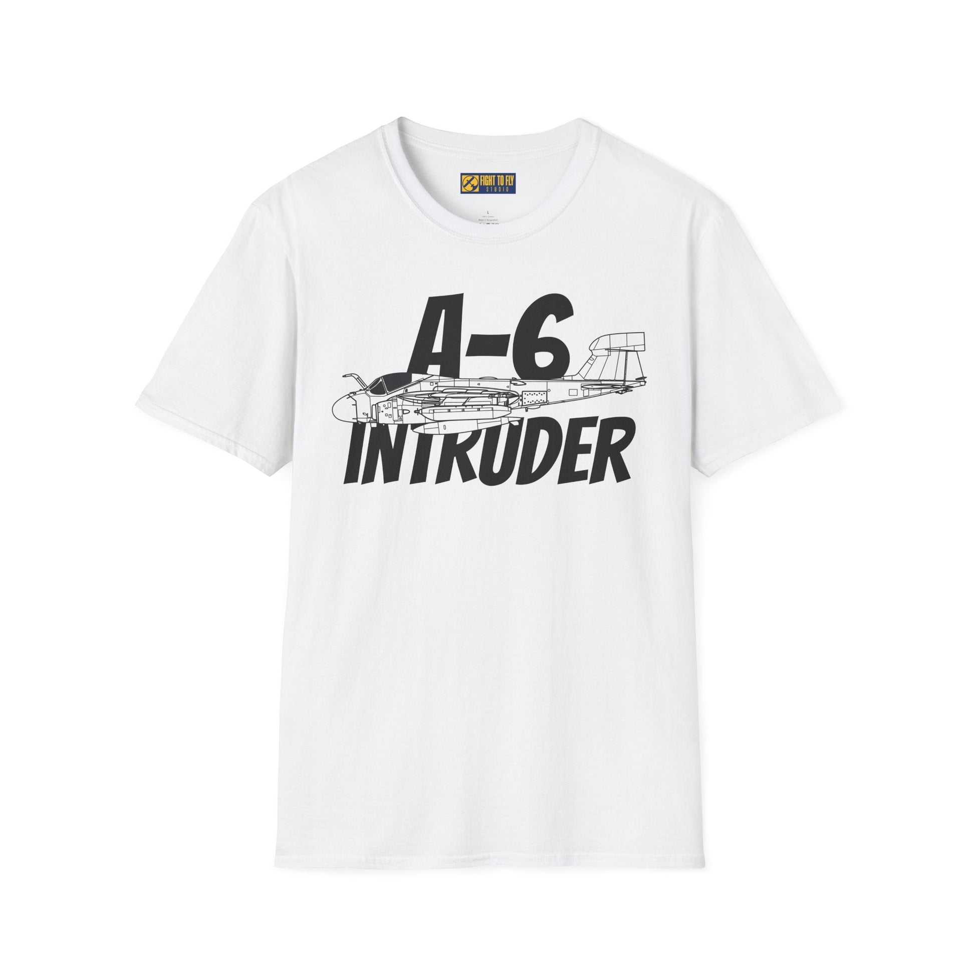 A-6 Intruder Side Profile T-Shirt – All-Weather Navy Attack Jet Tee - Gifts for pilots - Aviation apparel