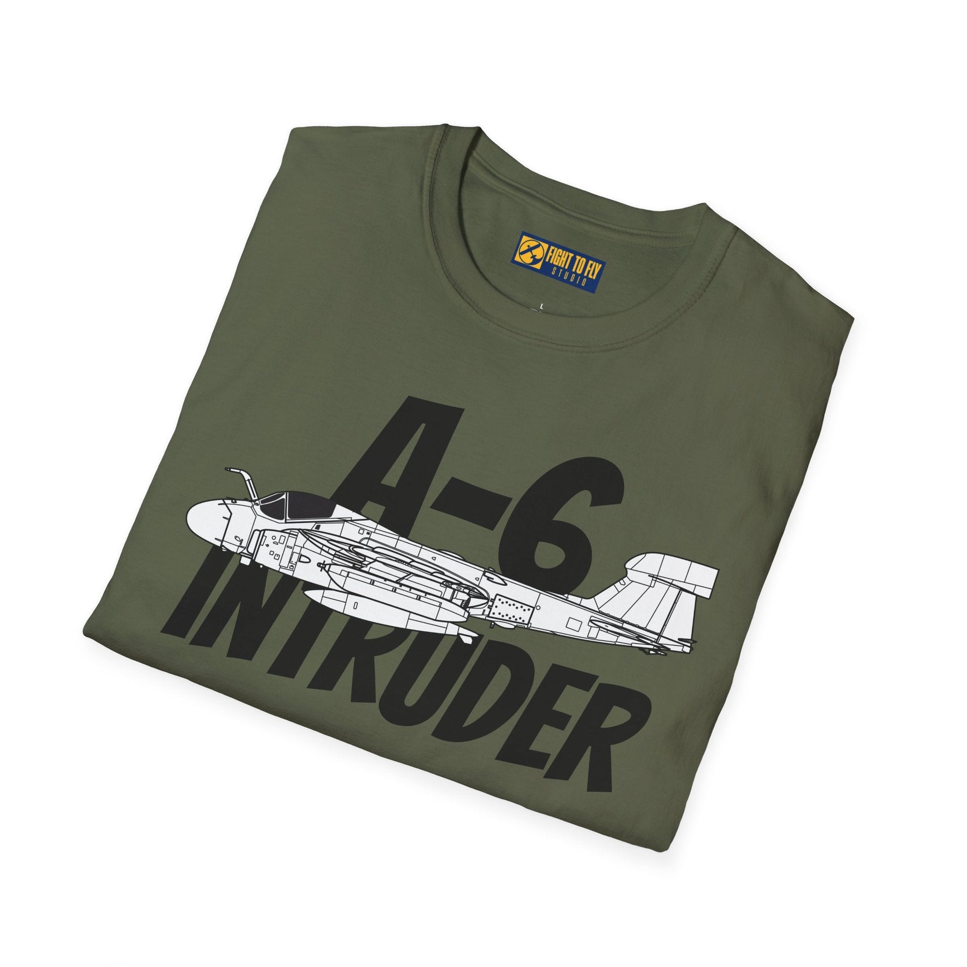 A-6 Intruder Side Profile T-Shirt – All-Weather Navy Attack Jet Tee - Gifts for pilots - Aviation apparel