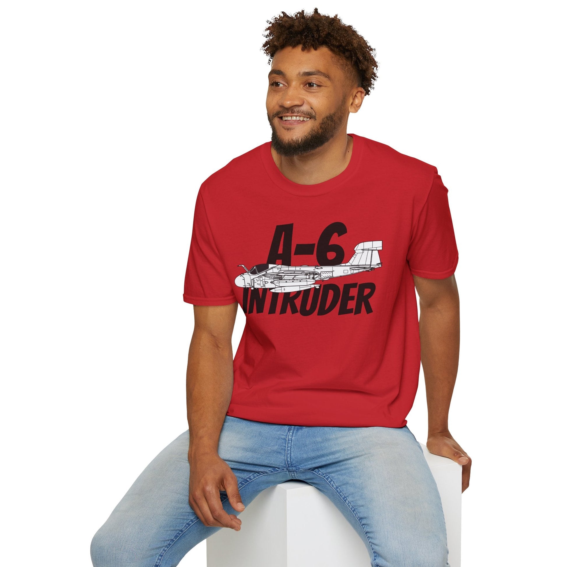 A-6 Intruder Side Profile T-Shirt – All-Weather Navy Attack Jet Tee - Gifts for pilots - Aviation apparel