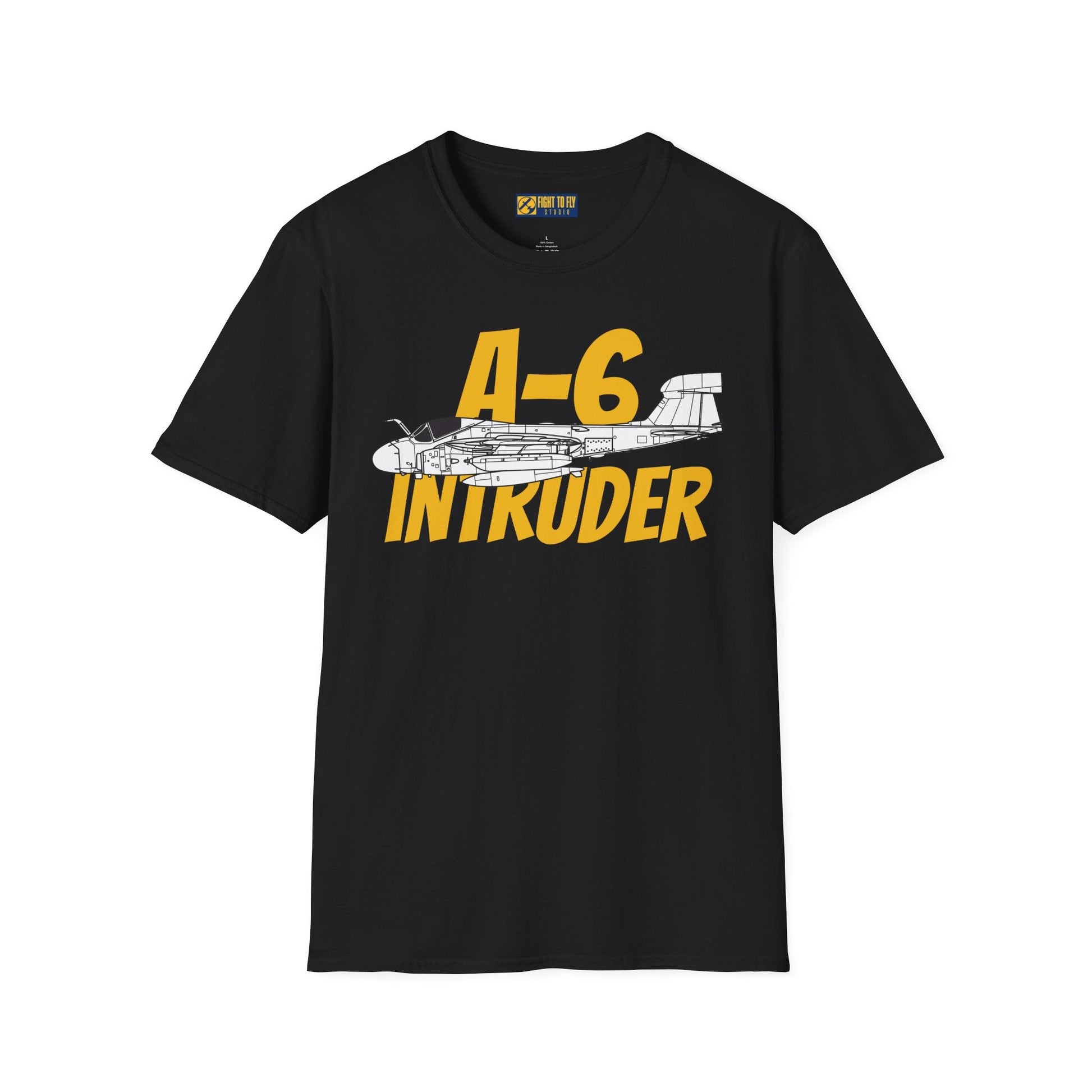 A-6 Intruder Side Profile T-Shirt – All-Weather Navy Attack Jet Tee - Gifts for pilots - Aviation apparel
