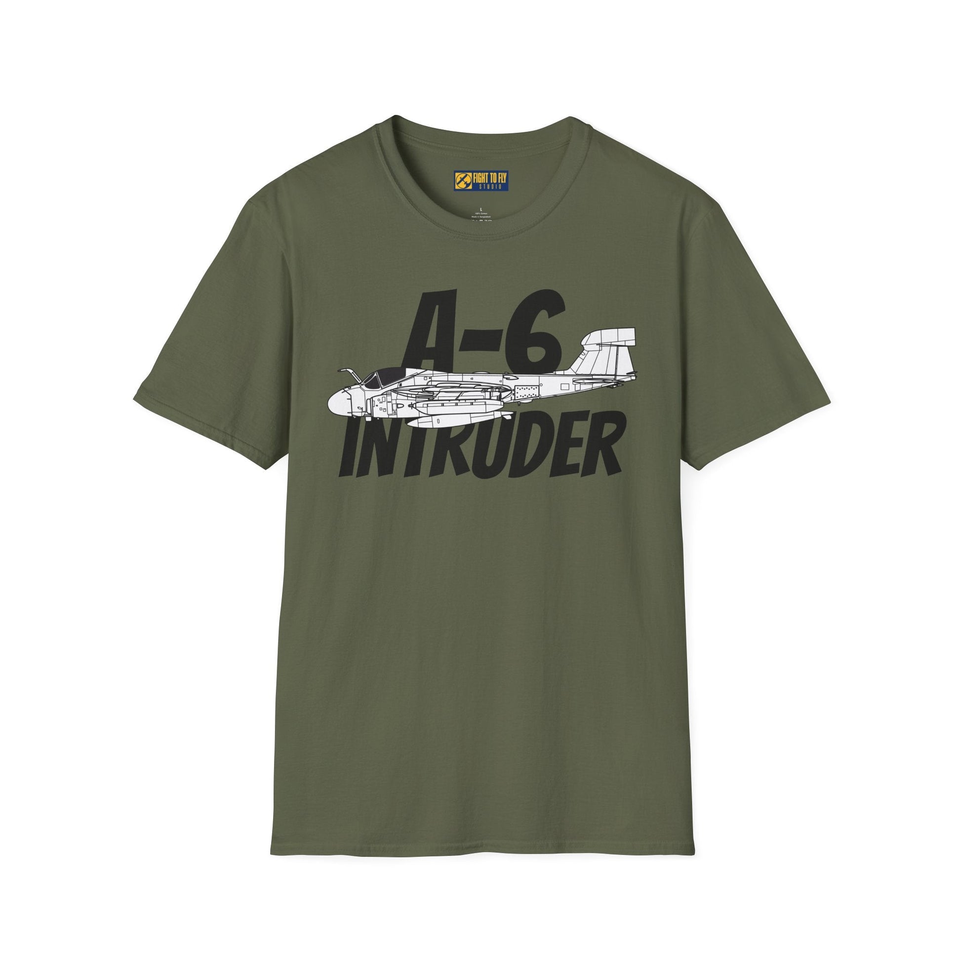 A-6 Intruder Side Profile T-Shirt – All-Weather Navy Attack Jet Tee - Gifts for pilots - Aviation apparel