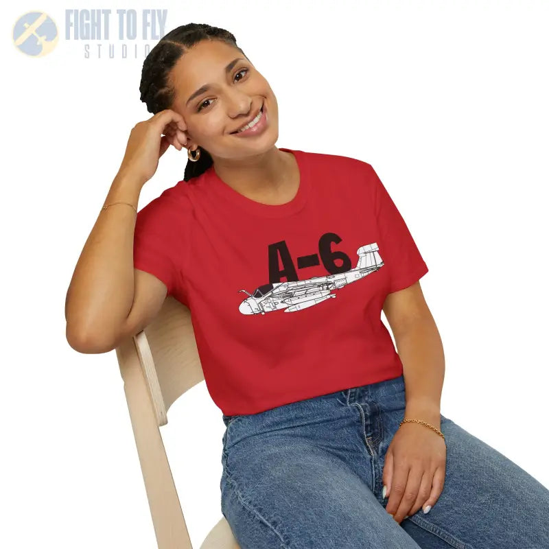 A-6 Side Profile T-Shirt – All-Weather Navy Attack Jet Tee - Pilot gifts - WWII warbird t-shirt