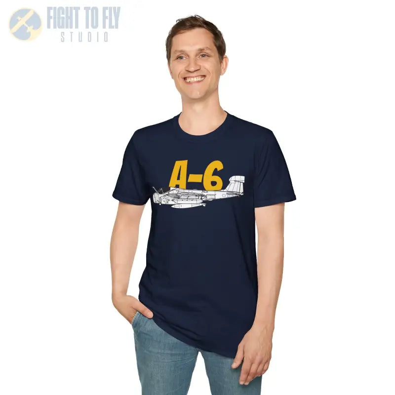 A-6 Side Profile T-Shirt – All-Weather Navy Attack Jet Tee - Pilot gifts - WWII warbird t-shirt