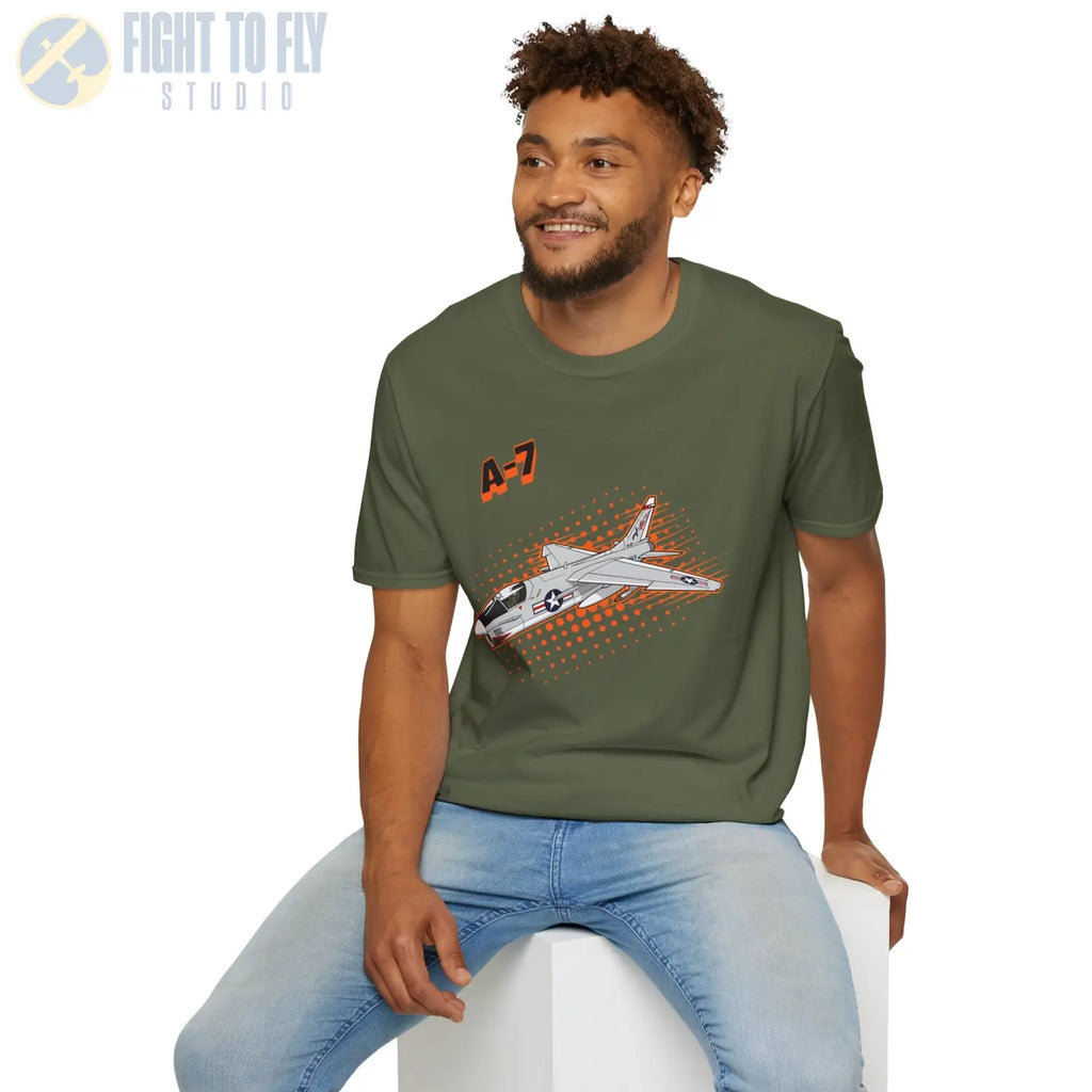 A-7 Corsair II Comic Style T-Shirt - Pilot gifts - WWII warbird t-shirt