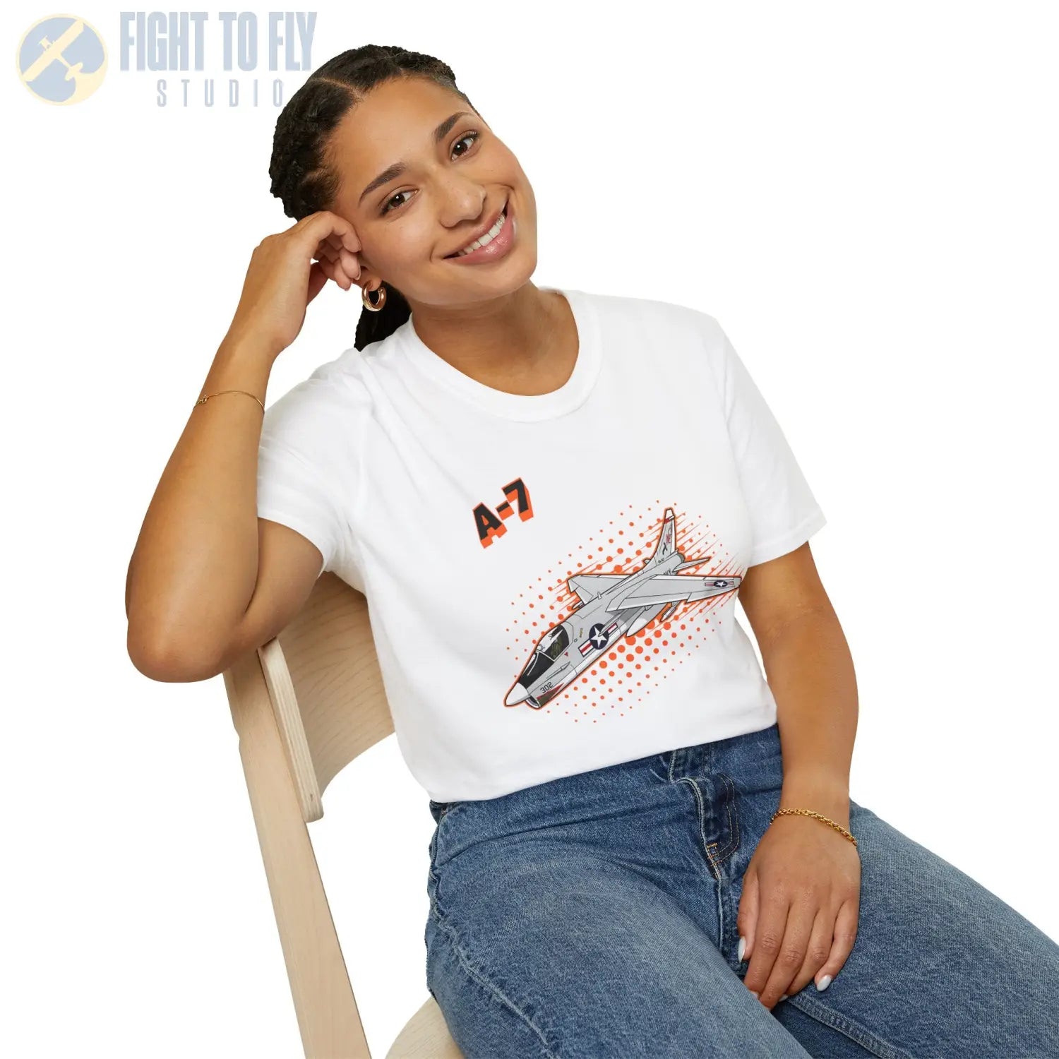 A-7 Corsair II Comic Style T-Shirt - Pilot gifts - WWII warbird t-shirt