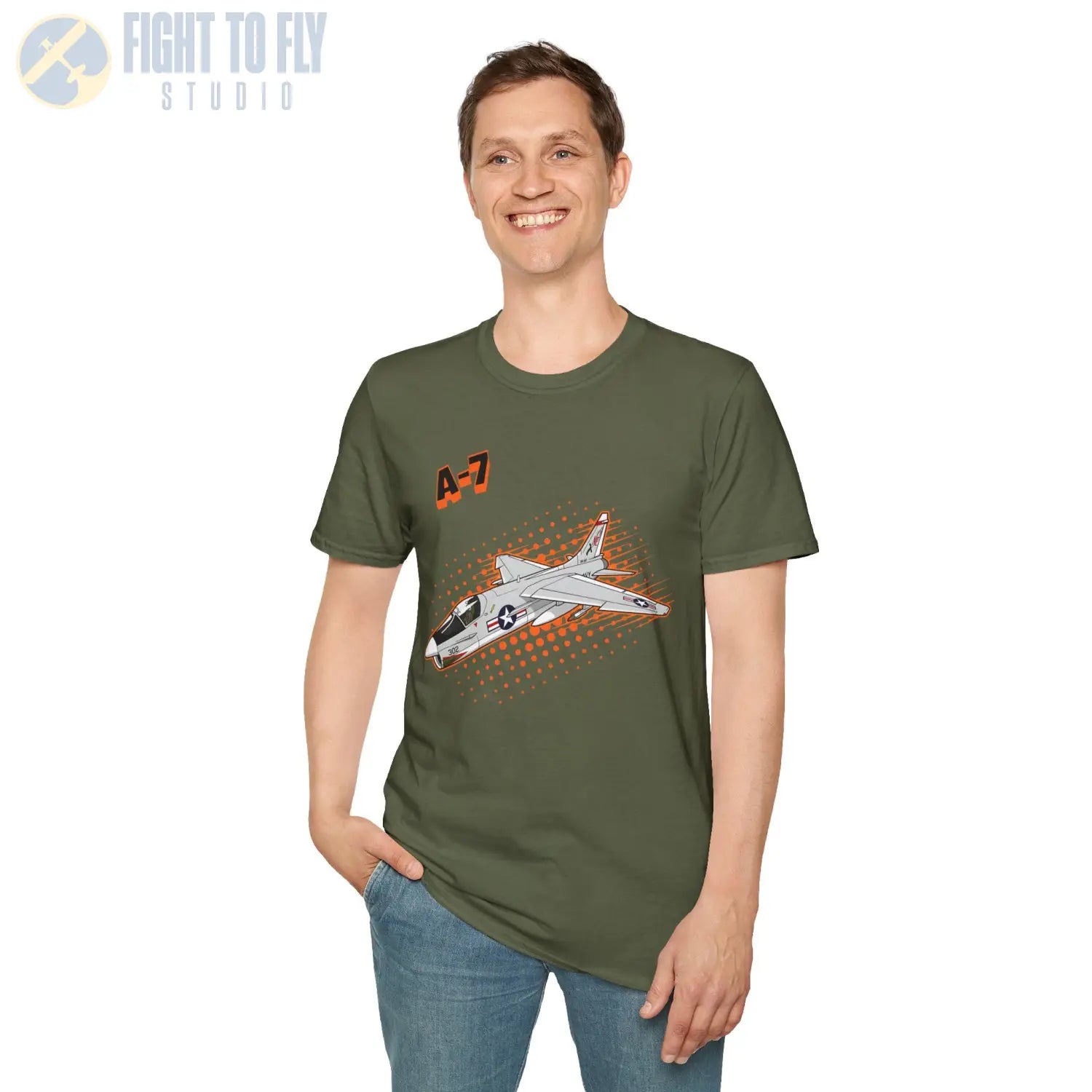 A-7 Corsair II Comic Style T-Shirt - Pilot gifts - WWII warbird t-shirt
