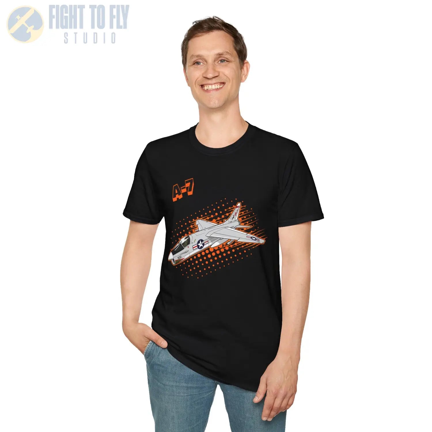 A-7 Corsair II Comic Style T-Shirt - Pilot gifts - WWII warbird t-shirt