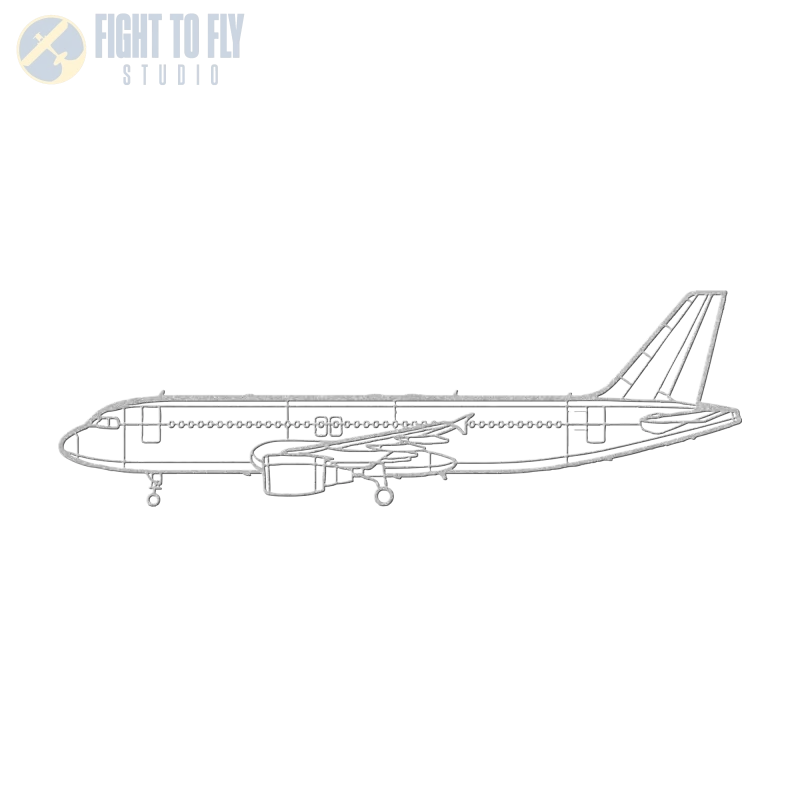 A320 CFM 56 Die Cut Metal Wall Art - Sign - Pilot gifts - WWII warbird t-shirt