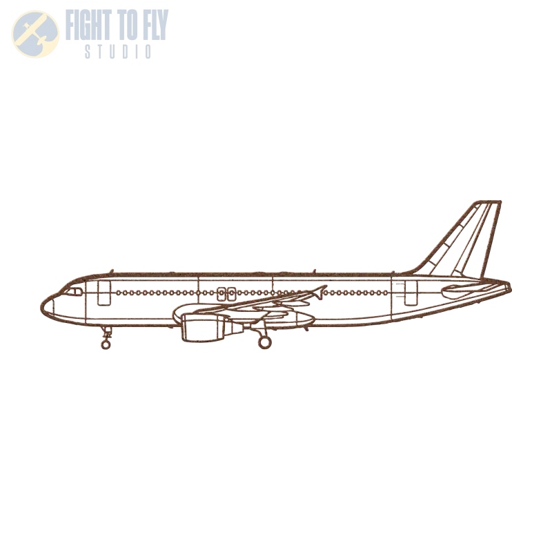 A320 CFM 56 Die Cut Metal Wall Art - Sign - Pilot gifts - WWII warbird t-shirt