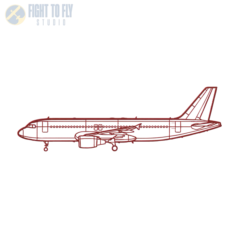 A320 CFM 56 Die Cut Metal Wall Art - Sign - Pilot gifts - WWII warbird t-shirt