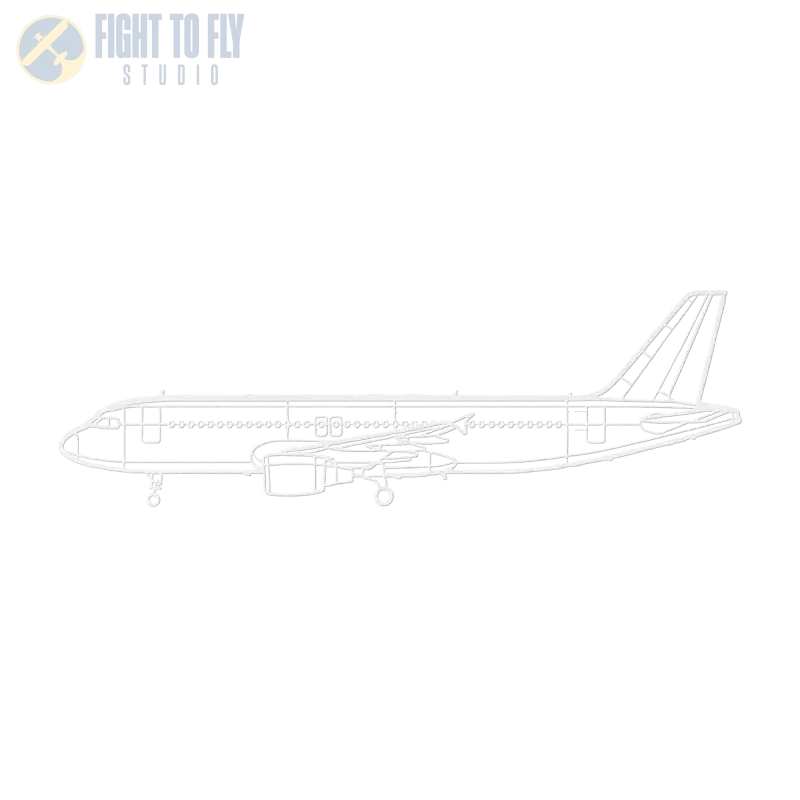 A320 CFM 56 Die Cut Metal Wall Art - Sign - Pilot gifts - WWII warbird t-shirt