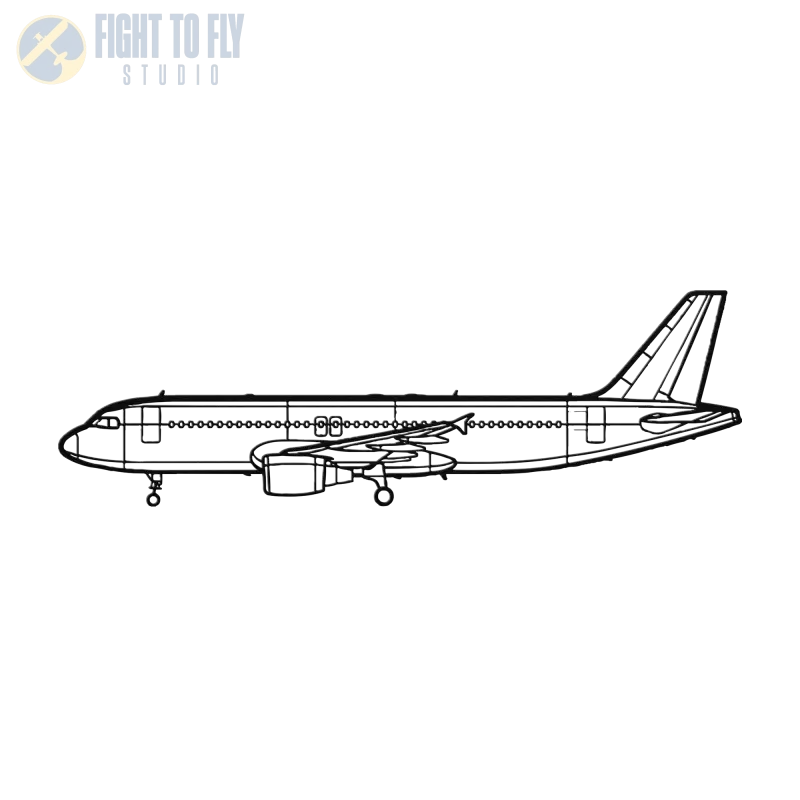 A320 CFM 56 Die Cut Metal Wall Art - Sign - Pilot gifts - WWII warbird t-shirt
