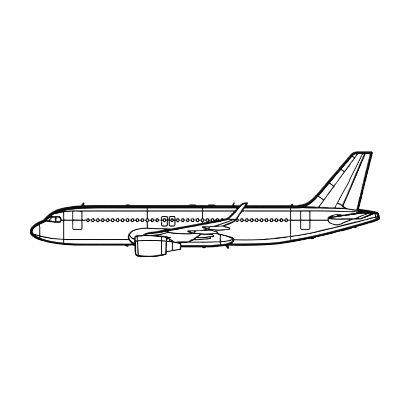 A320 Die Cut Metal Wall Art - Sign - Pilot gifts - WWII warbird t-shirt