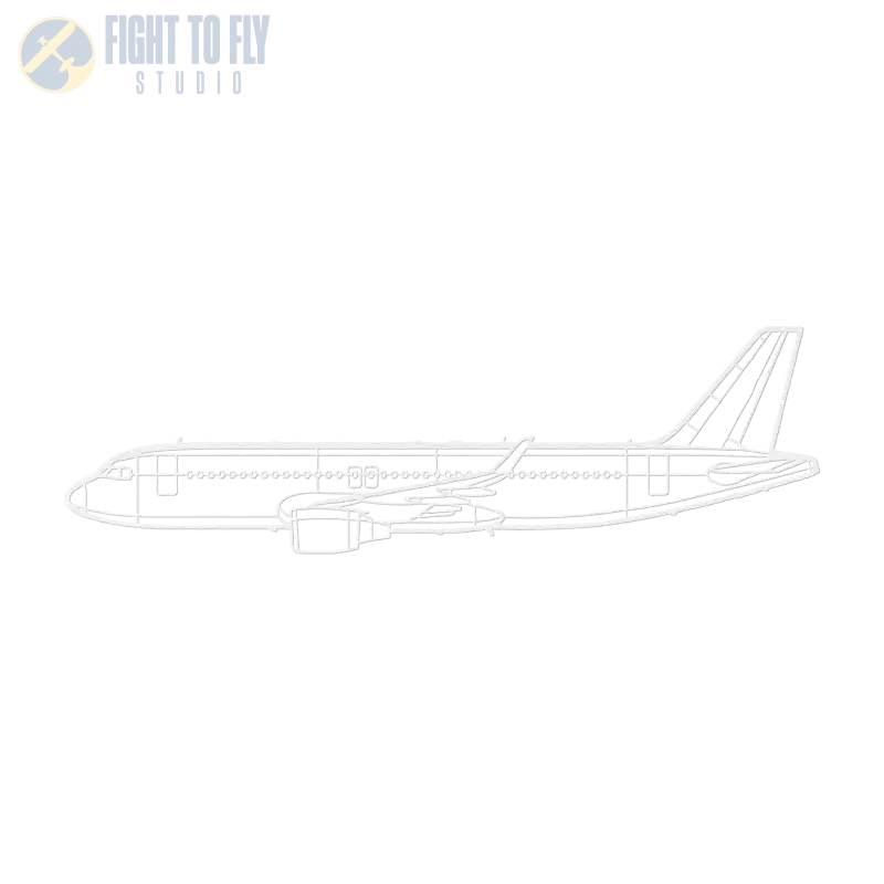 A320 Die Cut Metal Wall Art - Sign - Pilot gifts - WWII warbird t-shirt