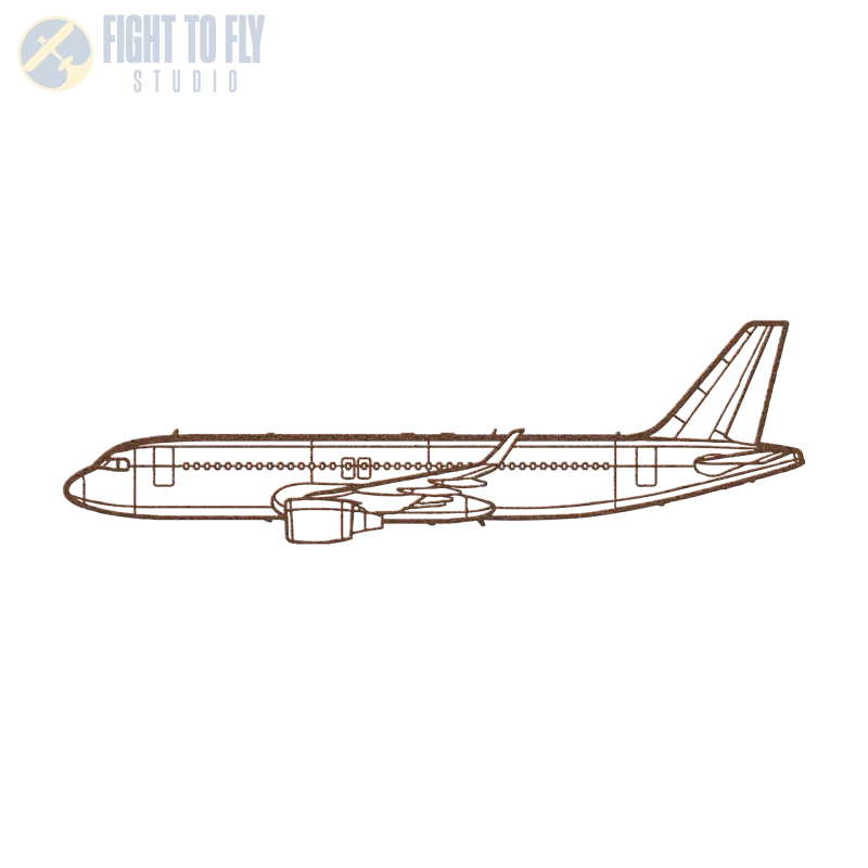 A320 Die Cut Metal Wall Art - Sign - Pilot gifts - WWII warbird t-shirt
