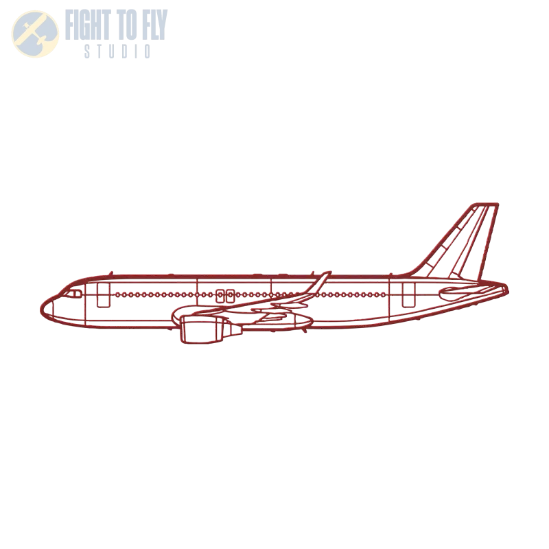 A320 Die Cut Metal Wall Art - Sign - Pilot gifts - WWII warbird t-shirt