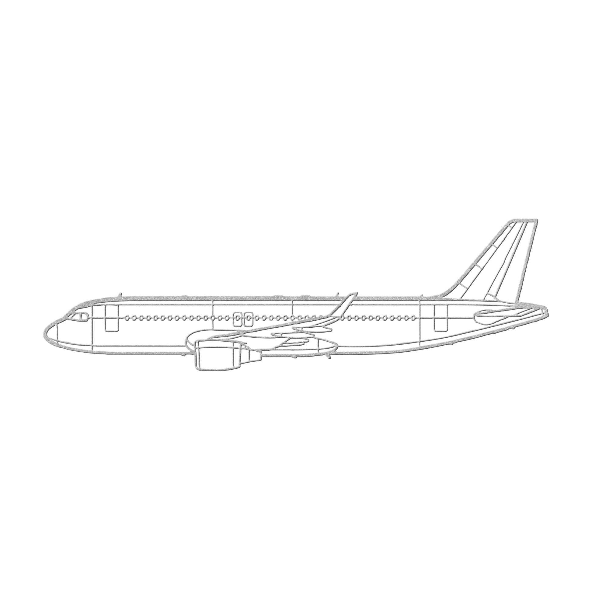 A320 Die Cut Metal Wall Art - Sign - Gifts for pilots - Aviation apparel