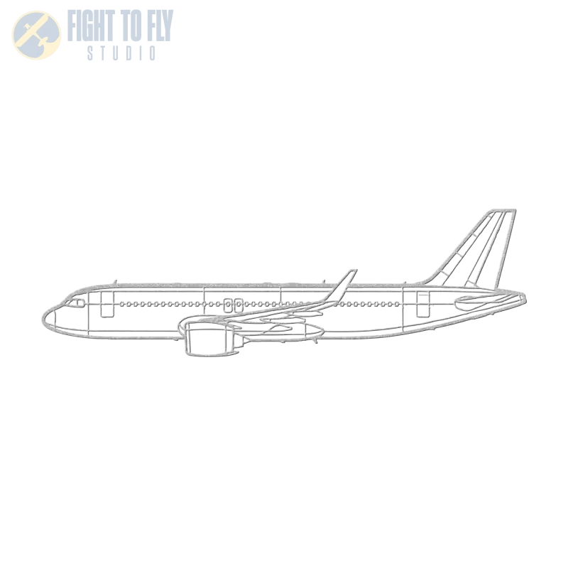A320 NEO Die Cut Metal Wall Art - Sign - Pilot gifts - WWII warbird t-shirt