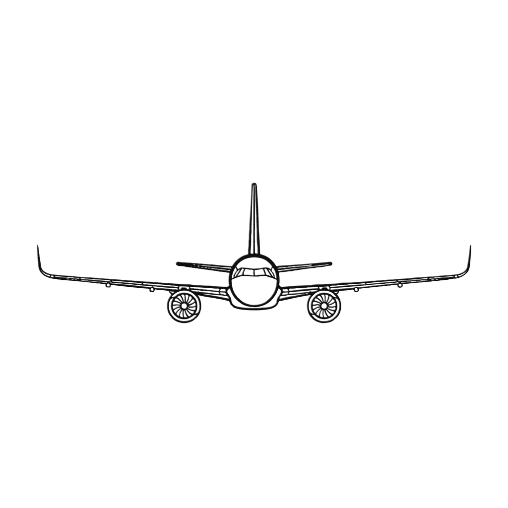 A321 Front View Die Cut Metal Wall Art - Sign - Gifts for pilots - Aviation apparel