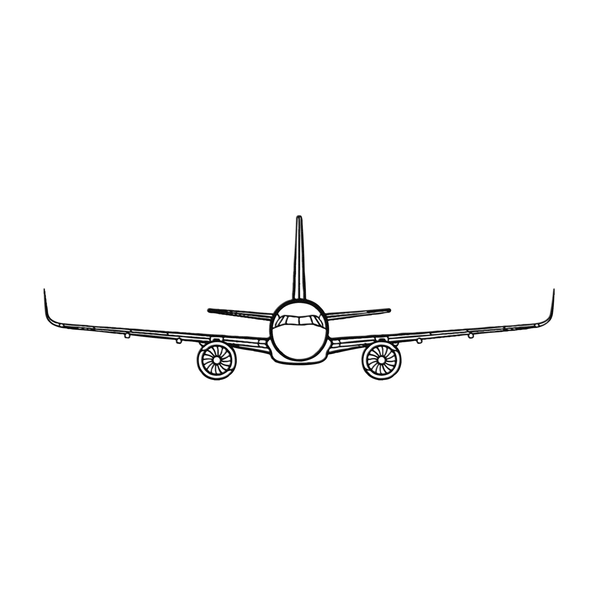 A321 Front View Die Cut Metal Wall Art - Sign - Gifts for pilots - Aviation apparel