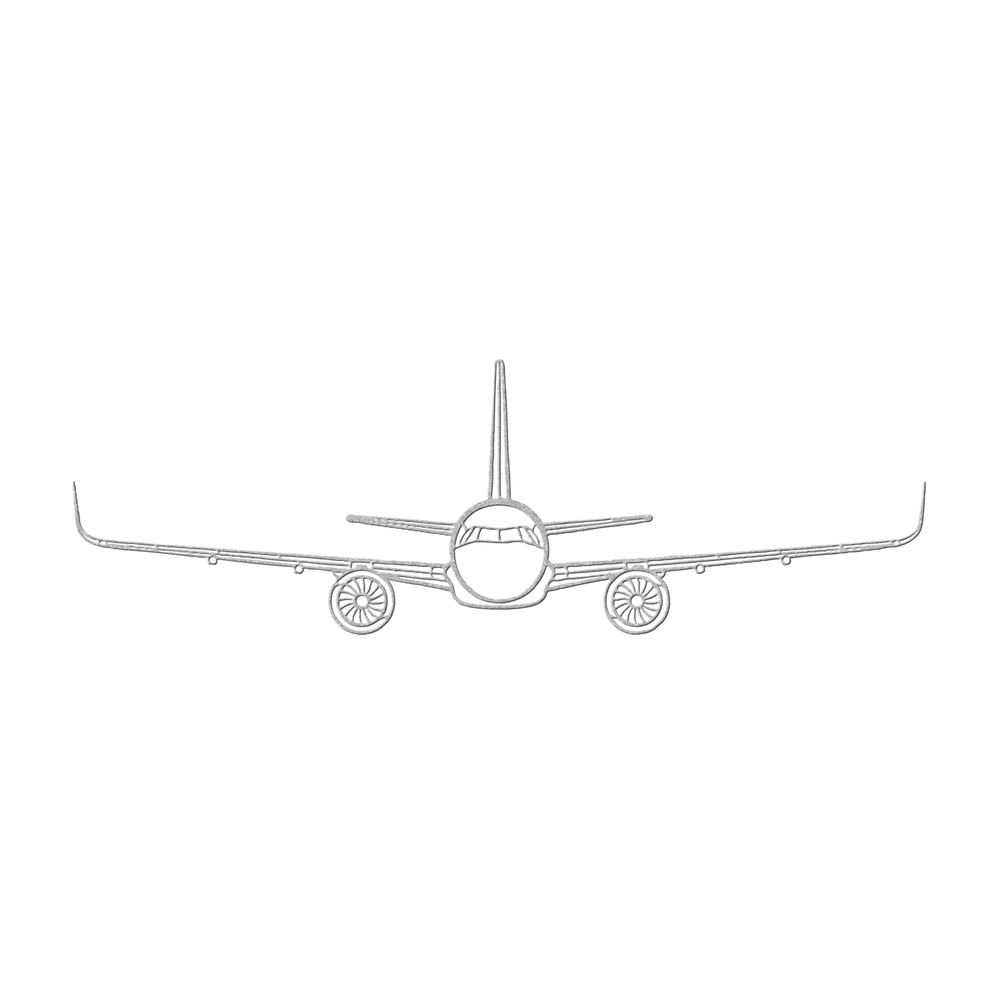 A321 Front View Die Cut Metal Wall Art - Sign - Gifts for pilots - Aviation apparel