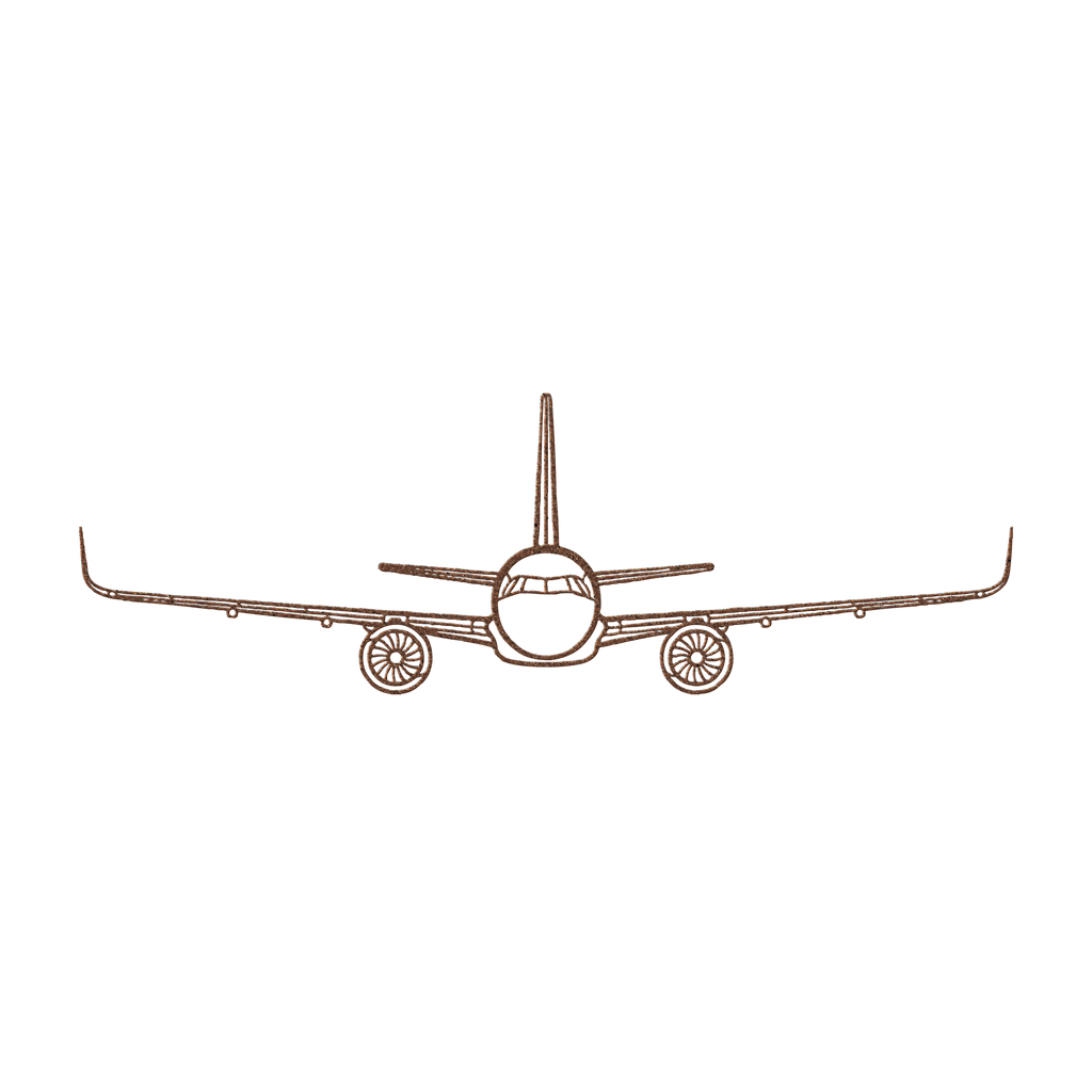 A321 Front View Die Cut Metal Wall Art - Sign - Gifts for pilots - Aviation apparel