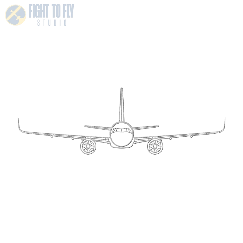 A321 Front View Die Cut Metal Wall Art - Sign - Pilot gifts - WWII warbird t-shirt