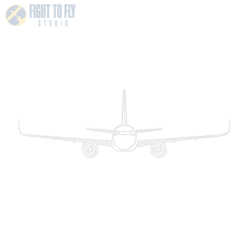 A321 Front View Die Cut Metal Wall Art - Sign - Pilot gifts - WWII warbird t-shirt