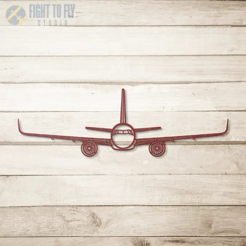 A321 Front View Die Cut Metal Wall Art - Sign - Pilot gifts - WWII warbird t-shirt