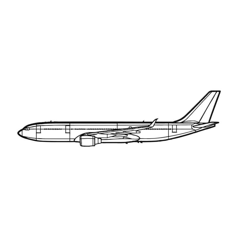 A330-200 Die Cut Metal Wall Art - Sign - Pilot gifts - WWII warbird t-shirt