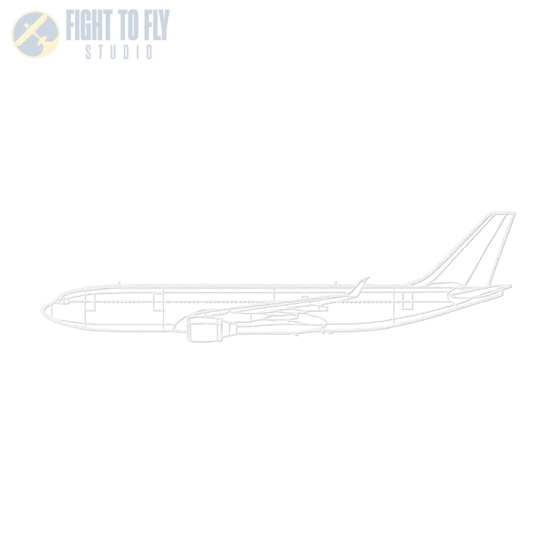 A330-200 Die Cut Metal Wall Art - Sign - Pilot gifts - WWII warbird t-shirt