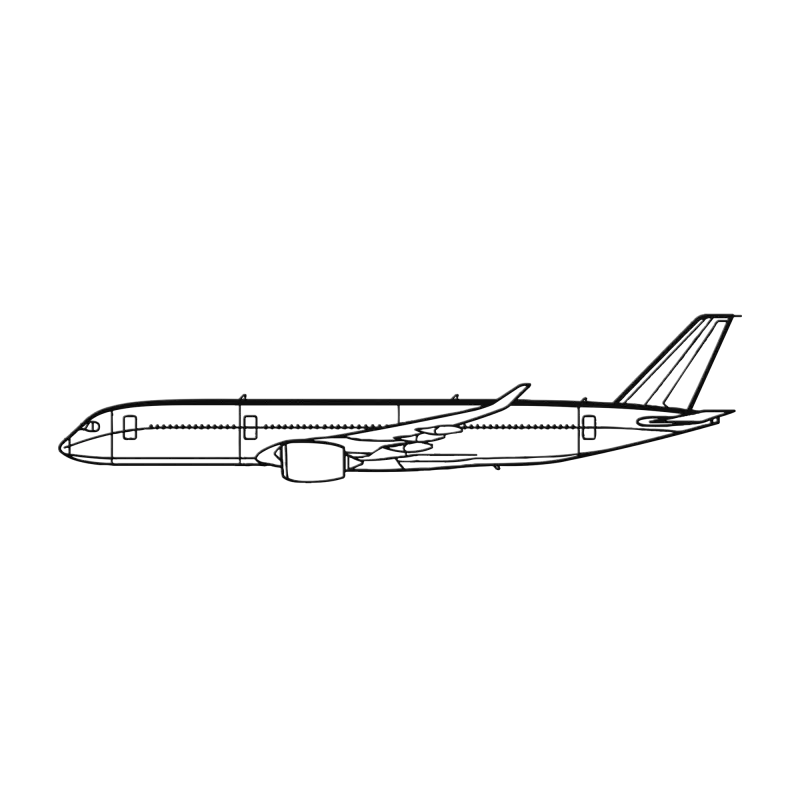 A350 Die Cut Metal Wall Art - Sign - Pilot gifts - WWII warbird t-shirt