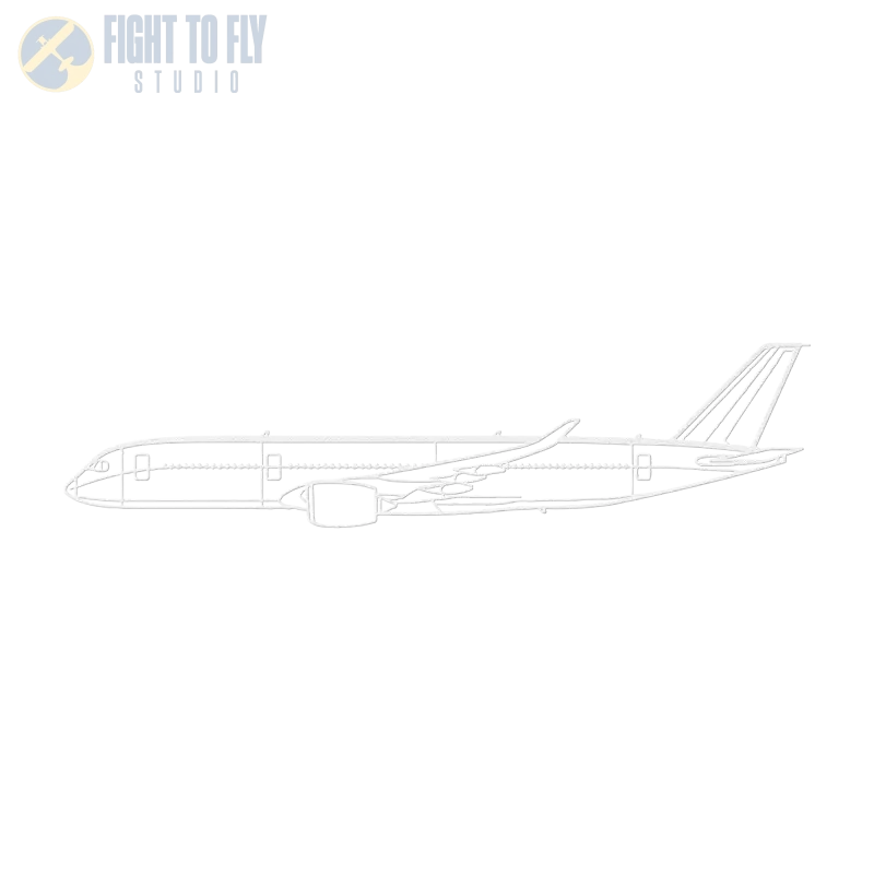 A350 Die Cut Metal Wall Art - Sign - Pilot gifts - WWII warbird t-shirt
