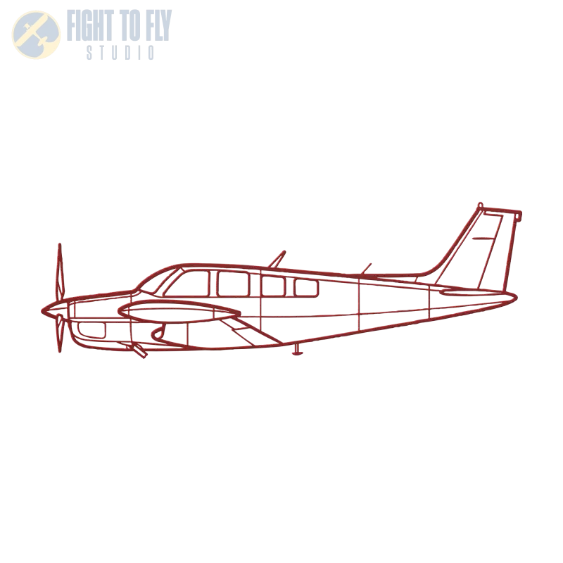 A36TC Die Cut Metal Wall Art - Sign - Pilot gifts - WWII warbird t-shirt
