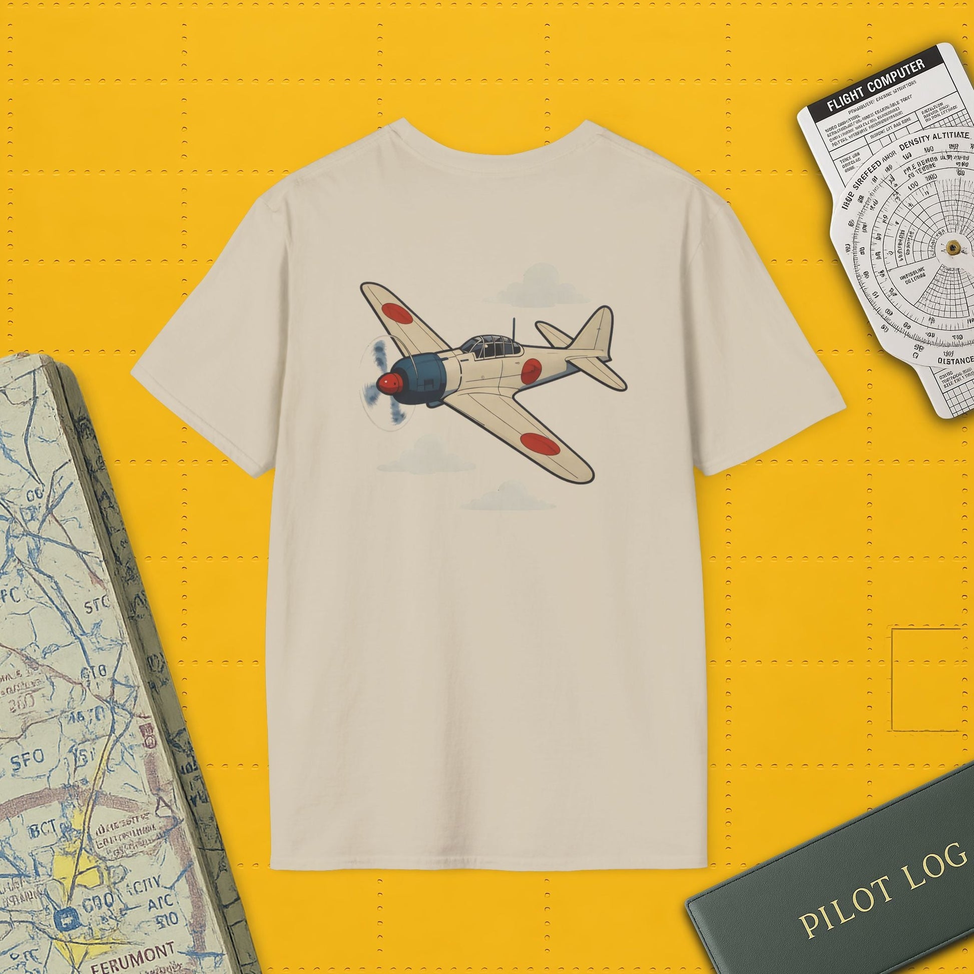 A6M Zero Premium T-Shirt – WWII Japanese Fighter Full Graphic Aviation Tee - Pilot gifts - warbird t-shirt