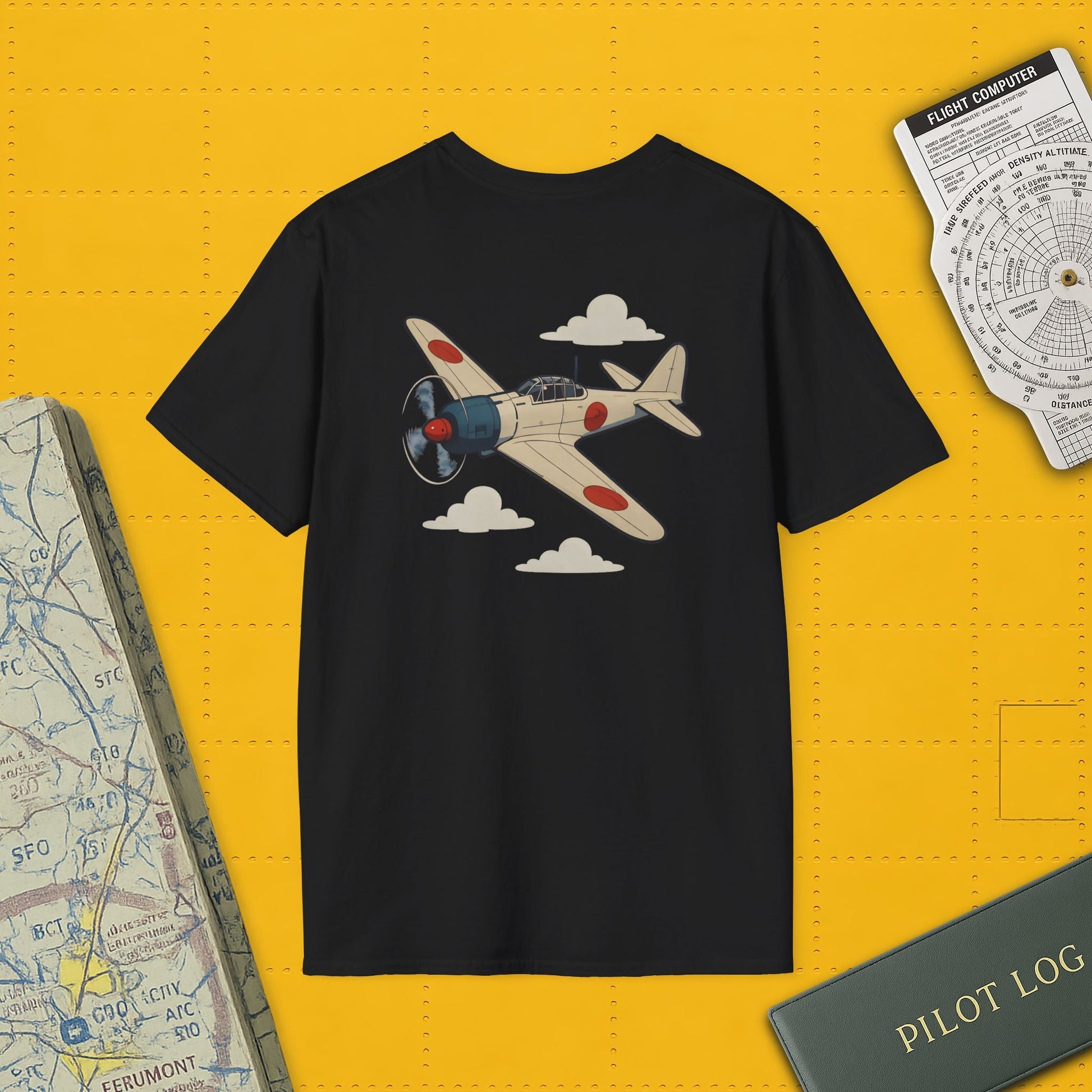A6M Zero Premium T-Shirt – WWII Japanese Fighter Full Graphic Aviation Tee - Pilot gifts - warbird t-shirt