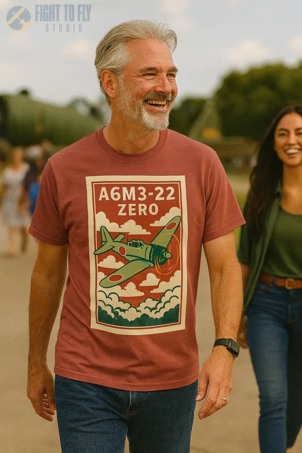 A6M Zero Premium Full Graphic T-Shirt - Pilot gifts - WWII warbird t-shirt