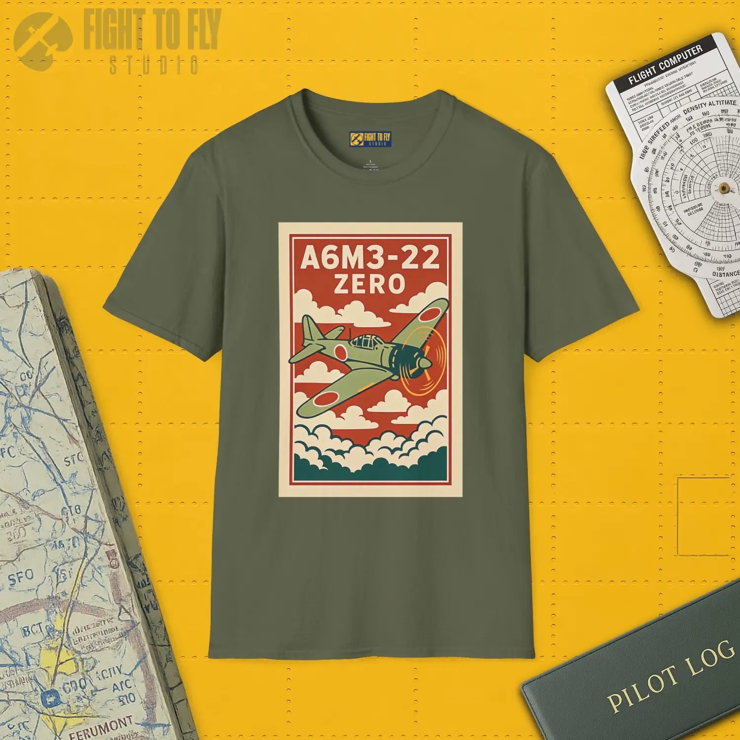 A6M Zero Premium Full Graphic T-Shirt - Pilot gifts - WWII warbird t-shirt