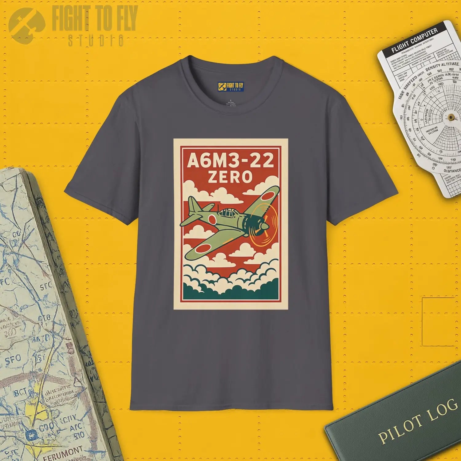 A6M Zero Premium Full Graphic T-Shirt - Pilot gifts - WWII warbird t-shirt