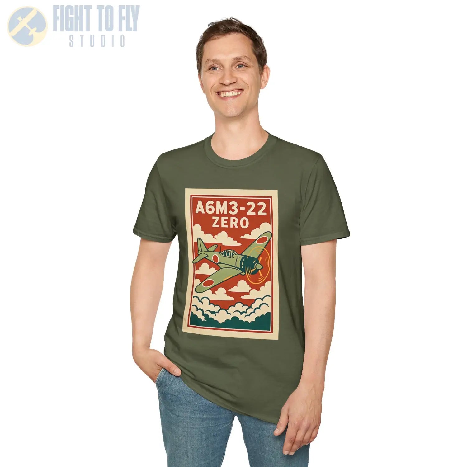 A6M Zero Premium Full Graphic T-Shirt - Pilot gifts - WWII warbird t-shirt