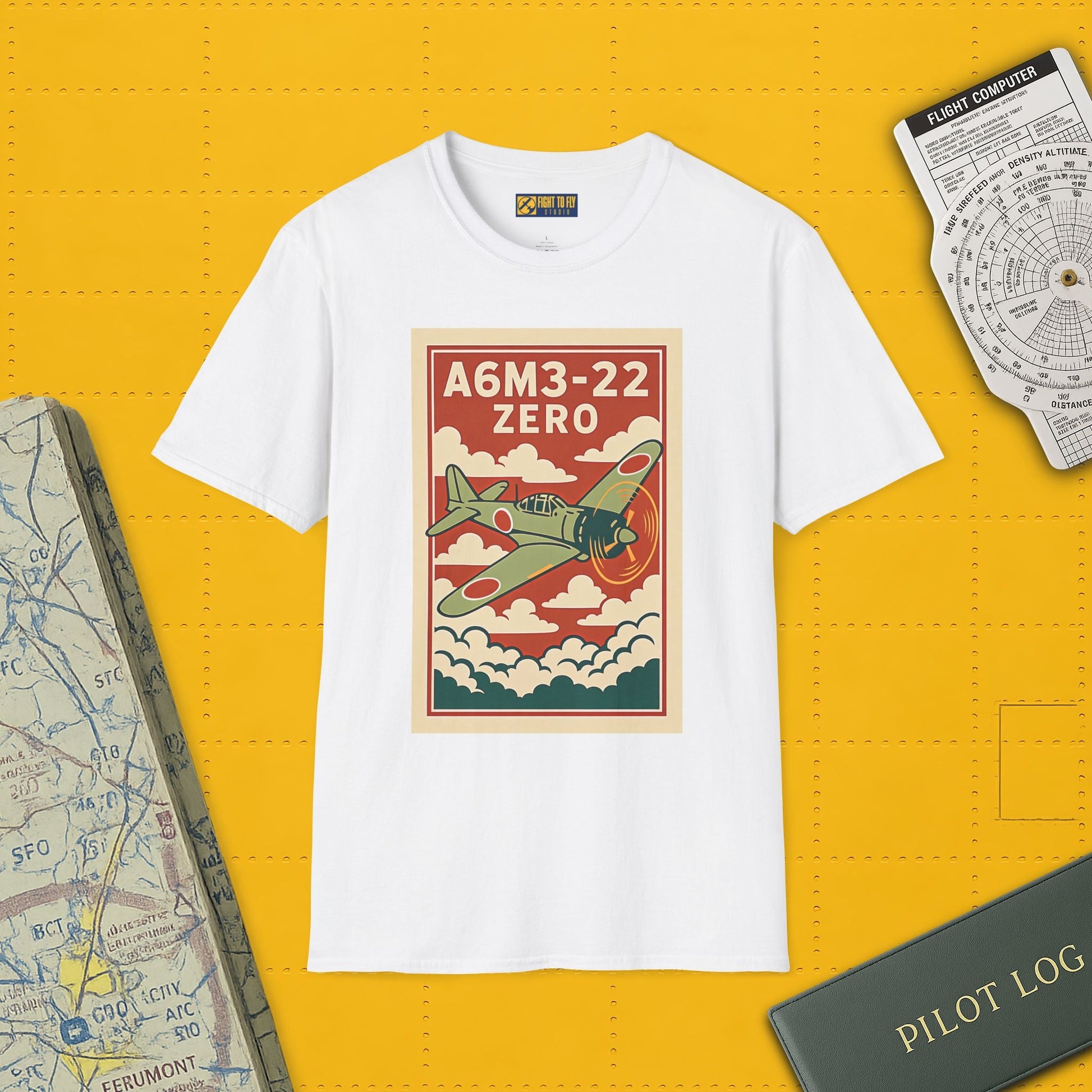 A6M Zero Premium T-Shirt – WWII Japanese Fighter Full Graphic Aviation Tee - Pilot gifts - warbird t-shirt